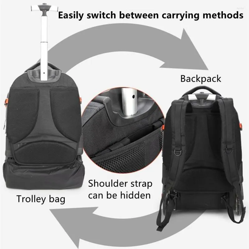 Leere Trolley Schultasche Rucksack Tasche Wasserdichte Abdeckung
