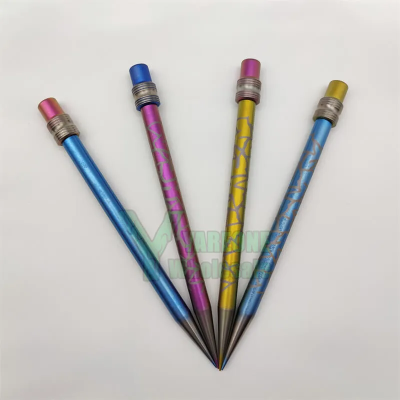 Pencil Shaped Colored Titanium Dab Tools High Temperature Resistant Wax Dabber for Quartz Banger Nails YAREONE Wholesale