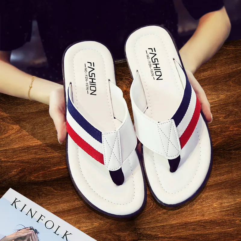 Slippers Men Fashion Leather Flip Flops for Handmade Outdoor Sandals Classic Luxury Brand Designer Shoes Zapatos Hombre 230711