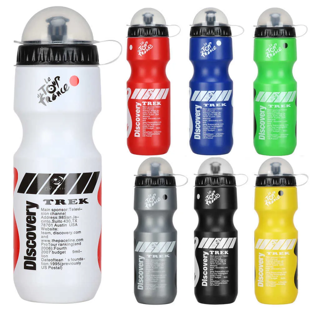 vattenflaska 750ML Bärbar Mountainbike Vattenflaska Utomhus Camping Dryck Kanna BPA Gratis Cykelutrustning Sport Cup Tillbehör