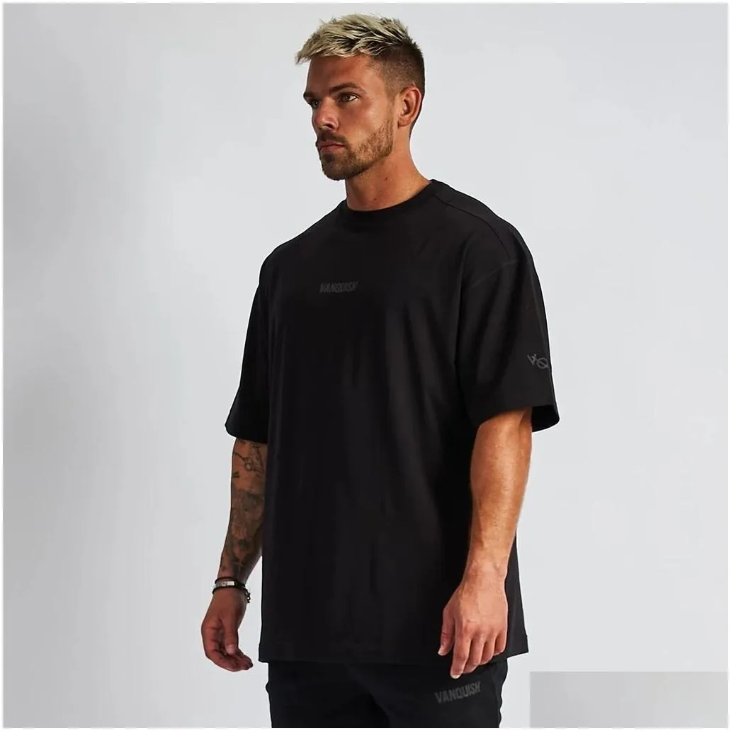 5 colors mens t shirts muscle fitness sports t-shirt male hip hop oversized t-shirt cotton outdoor summer fashion short sleeve