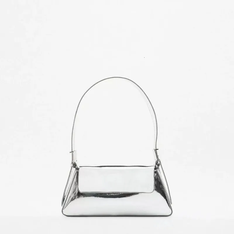 Sacs de soirée Argent Verni Pu Sac À Bandoulière En Cuir Pour Femmes Marque Conception Dames Simple Sac À Main Femme Partie Embrayages Petit Fourre-Tout 230711