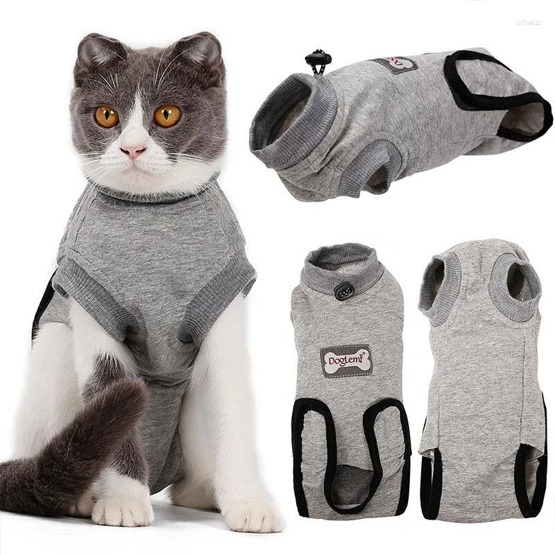 Trajes para gatos Colete Roupas para gatos Roupas para reabilitação pós-operatória Traje de recuperação para animais de estimação Tratamento de proteção