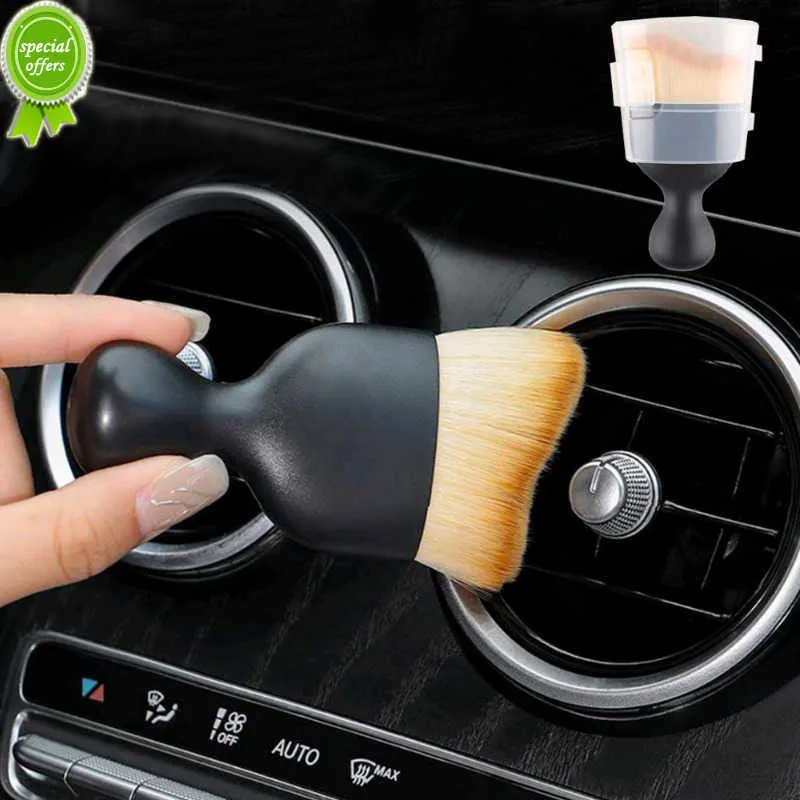 Car Cleaning Dust Brush Car Interior Air Conditioner Air Outlet Cleaning Artifact Brush Car Crevice Dust Removal Detailing Brush