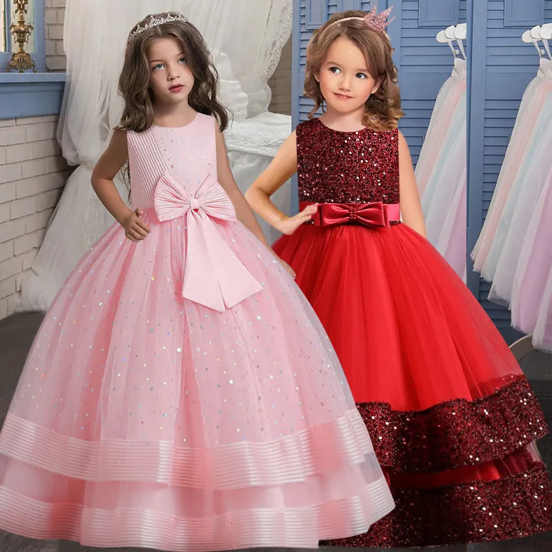 Girl's Dresses children's gauze lace birthday party dinner ball big butterfly dress Christmas Party Princess long dress children's dress 230712