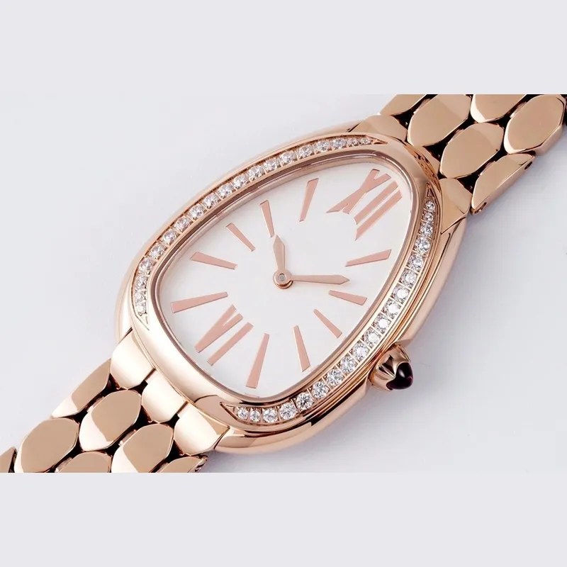 2023 Nya damer Fashion Luxury Diamond Roman Character Rostfritt stål Luxury Watch