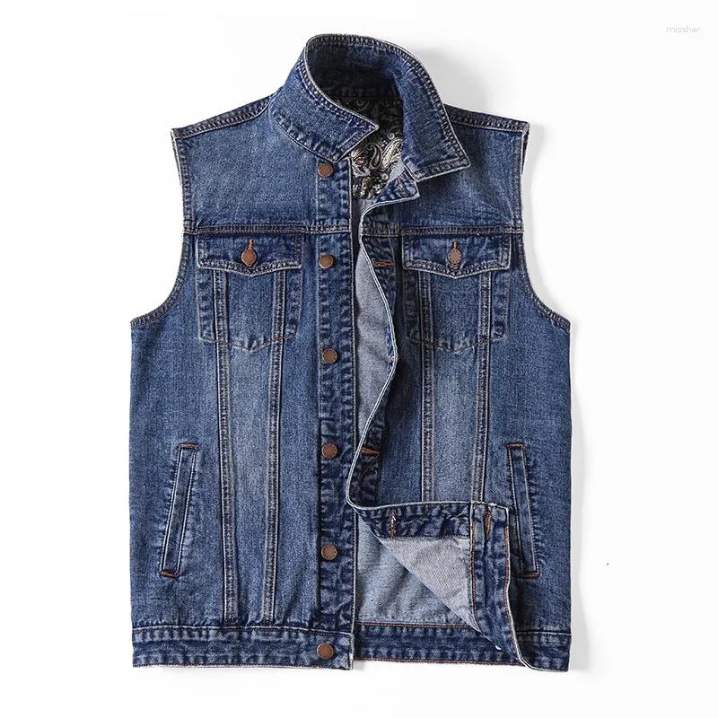 Hommes gilets marque Denim gilet veste grande taille 6XL vêtements été mode gilet mâle décontracté gros jean sans manches hommes