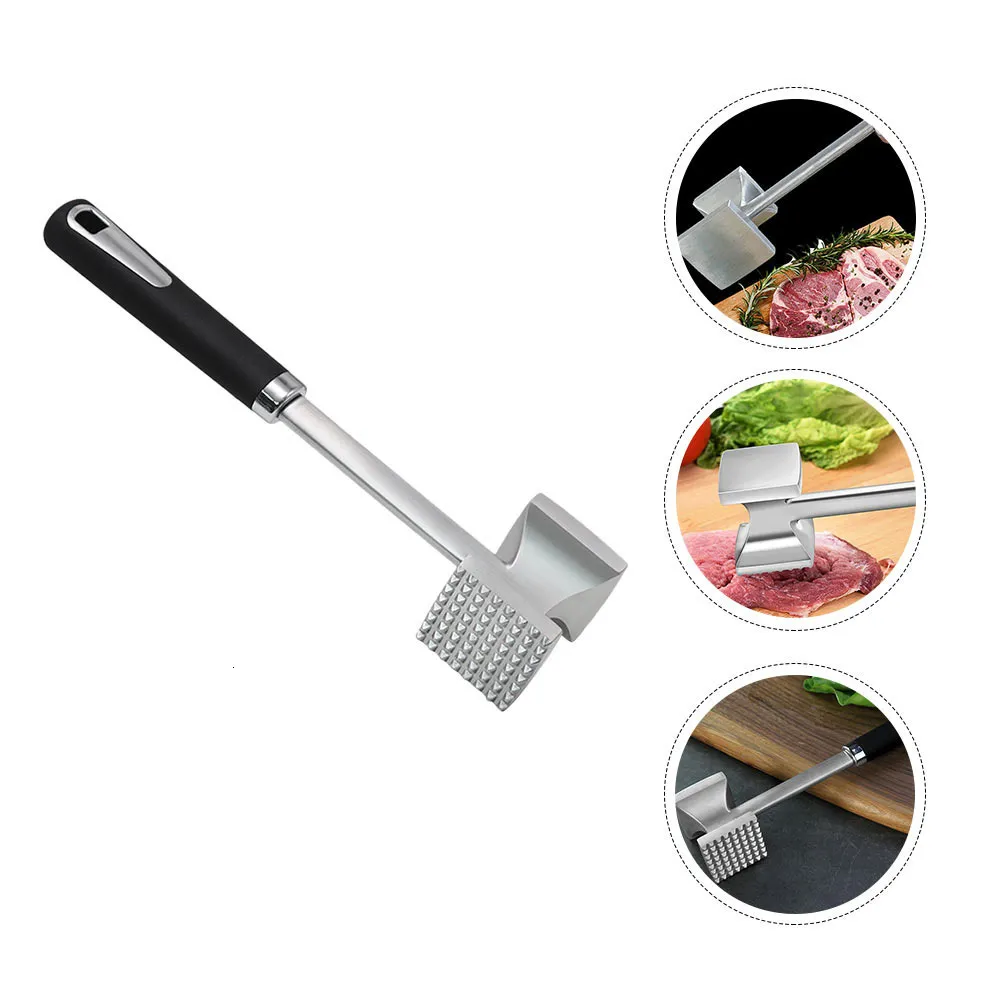 Martillo ablandador de carne, herramienta de mazo para golpear carne de  res, pollo, cerdo, cocina de acero inoxidable - AliExpress