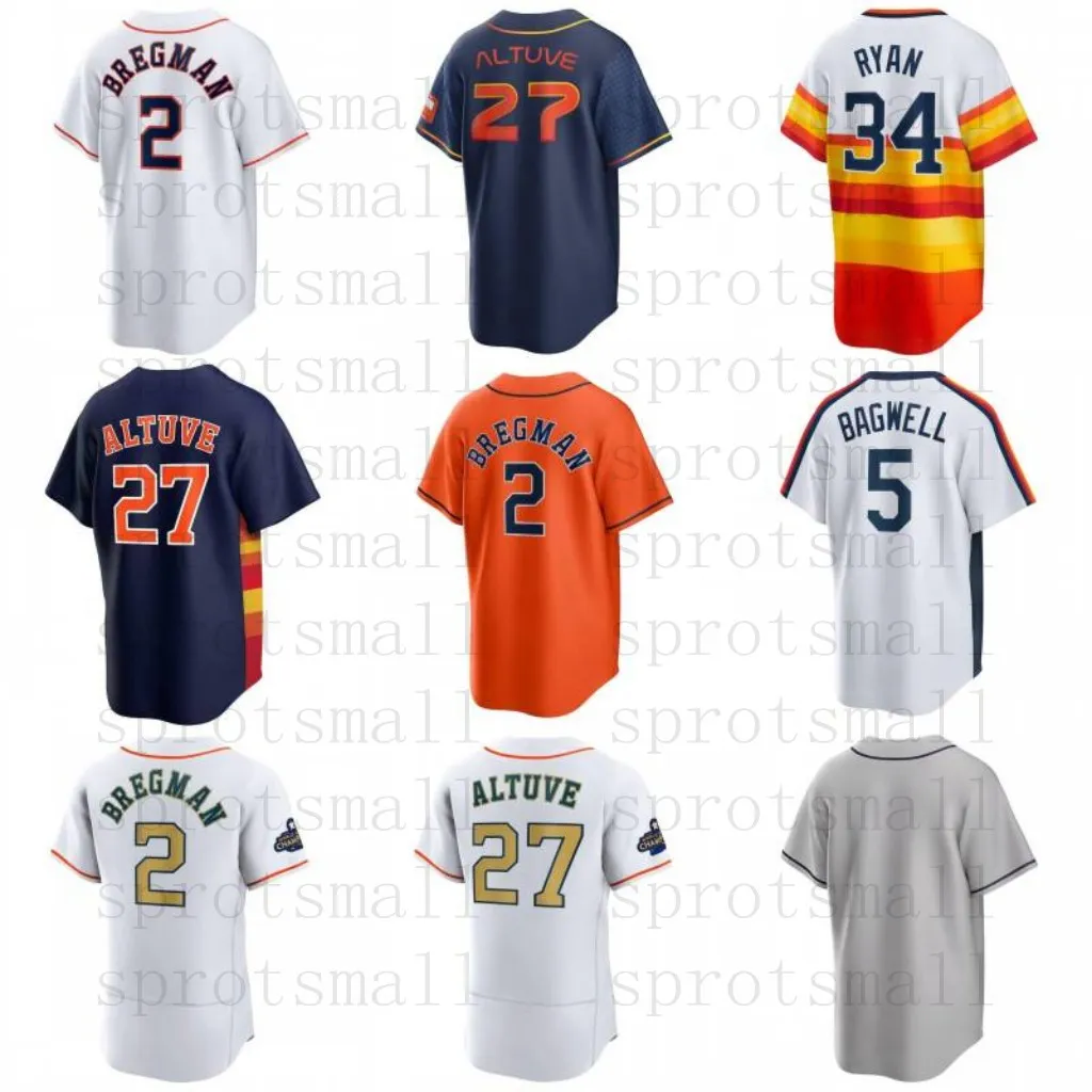 Benutzerdefiniertes Jose Altuve Alex Bregman Jeremy Pena Yordan Alvarez Jose Abreu Nolan Ryan Tucker McCullers Jr. Brantley Still Tippin Meyers Bannon McCormick Baseball-Trikot