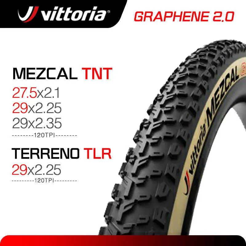 バイク タイヤ Vittoria Mezcal/Terreno 29X2.25 MTB Pneu sem Cmara Grafeno 2.0 Mountain 29x2.35/2.1 XC-RACE bicicleta leve Vcuo fora de estrad HKD230712