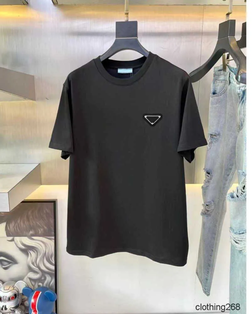 Erkek T Shirt Tasarımcı Gömlek Erkekler Tshirt Adam Siyah Tee Kadın Giysileri Boyutu XXL XXXL T-Shirts Pamuk Kısa Kollu Göğüs Üçgen Kakil Tees Fashion UversiSwd Tshirts