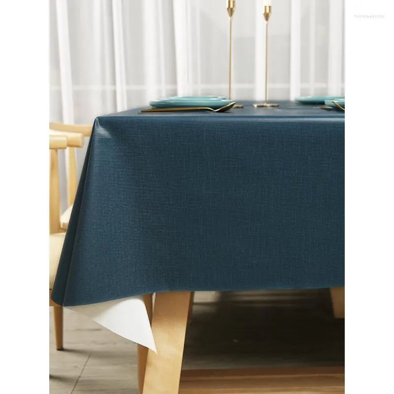 テーブルクロステーブルクロス純粋な色の防水性とオイル使い捨て長方形PVC MAT_AN1063
