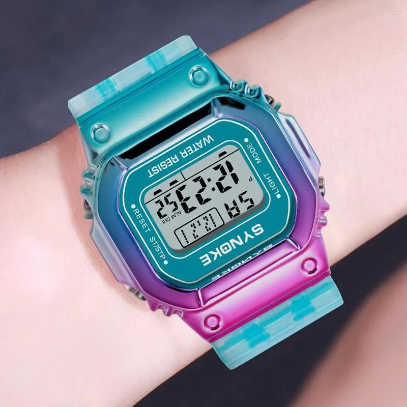 Wristwatches Watches Women Fashion Digital Watch 2023 Luminous Waterproof Men Sports Electronic Wrist Alarm Clock Horloges Vrouwen