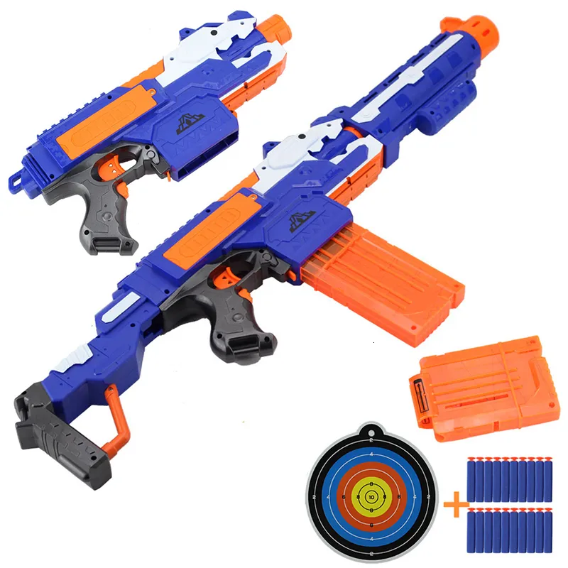 Pistolet Jouets Fléchettes électriques Jouet Airsoft pour Nerf Gun Soft  7.2CM Trou Tête Balles Mousse Safe Sucker Bullet pour Nerf Blasters Garçons