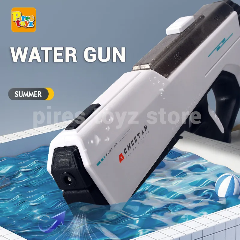 Pistolet Jouets 2 Set Pistolet à Eau Électrique Un Bouton Automatique Puissant Pistolets à Eau pour Enfants Adultes Été Piscine Extérieure Beach Party Jeu 230711