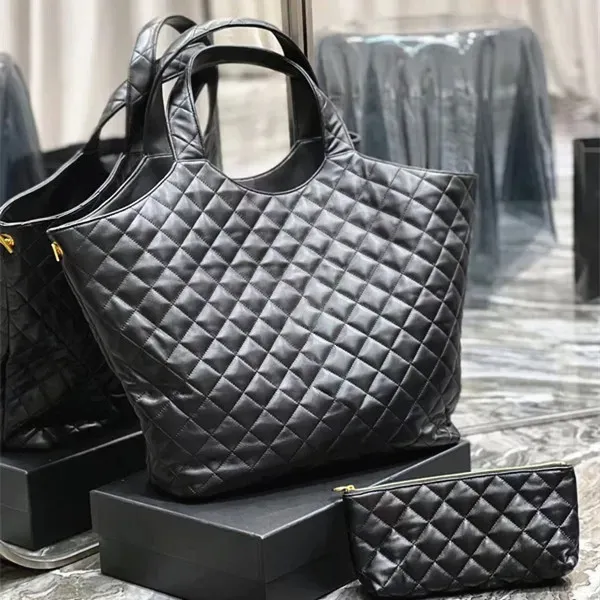 Luxurys Designer-Tasche Maxi Shopper-Taschen Damen Herren mit kleiner Brieftasche Mode 7A-Qualität große Lammfell-Lederhandtasche CrossBody Schulter-Clutch-Tasche