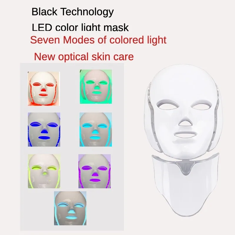 7 couleurs PDF masque Led thérapie par la lumière du visage dispositif de rajeunissement de la peau Spa dissolvant d'acné Anti-rides traitement de beauté