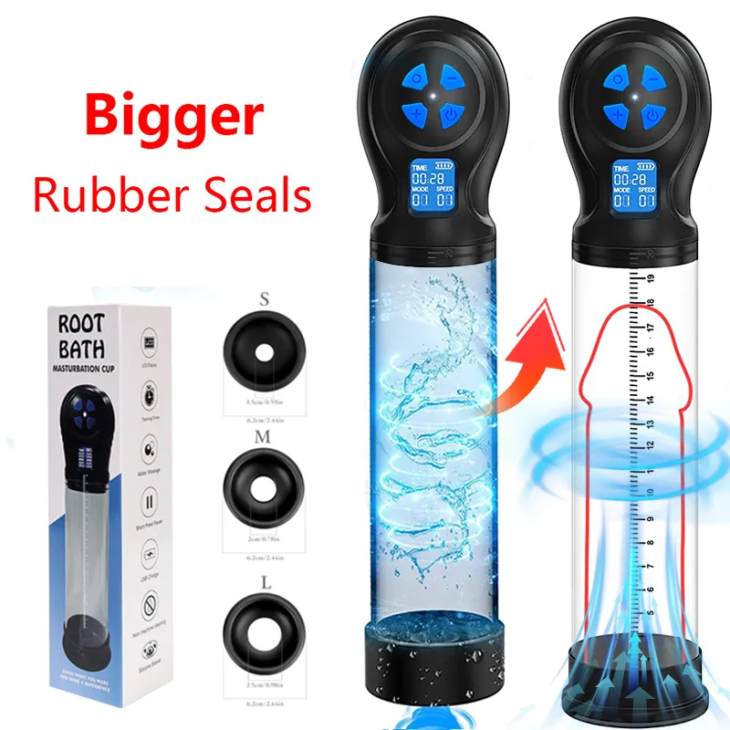 Pump Toys Hannibal Male Penis Vacuum Water Pump for Male Automatic Penile Extender Booster Masturbator Penile Trainer Adult Sex Toys 230712