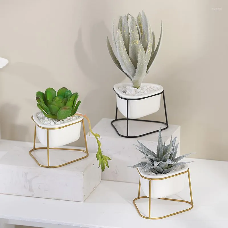 Fleurs décoratives décor à la maison artificielle plante verte Simulation décoration intérieur table Cactus Pot ornements créatifs cadeaux nordiques