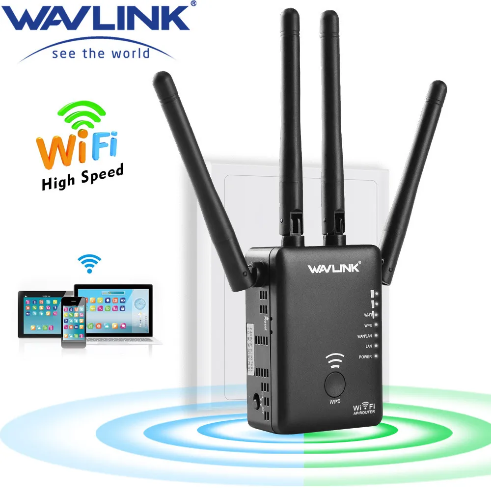 Router Wavlink AC1200 WLAN-Repeater Router Access Point Wireless Wi-Fi Range Extender WLAN-Signalverstärker mit externen Antennen 230712