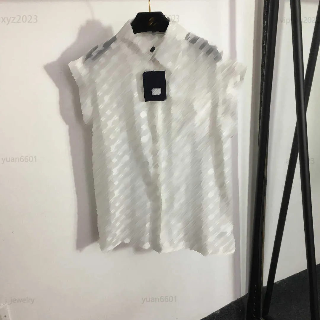 womens designer clothing Chest pocket decoration lady blouse fashion lapel shirt Logo Jacquard Letter girl tops Multiple product