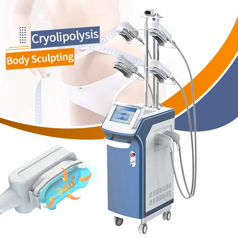 CE -certifikat Cryolipolysis Fat Freeze Slimming Bod Slimming Machine 360 ​​° Cryo Handle Equipment 1 år Garanti Logotyp Anpassning