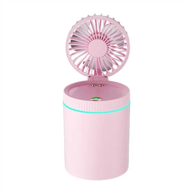 Ventilateurs électriques 54HE Multi-fonction Appareil Ménager Électrique Ventilateur De Refroidissement De L'eau USB Rechargeable Chambre Ventilateur De Table avec Veilleuse