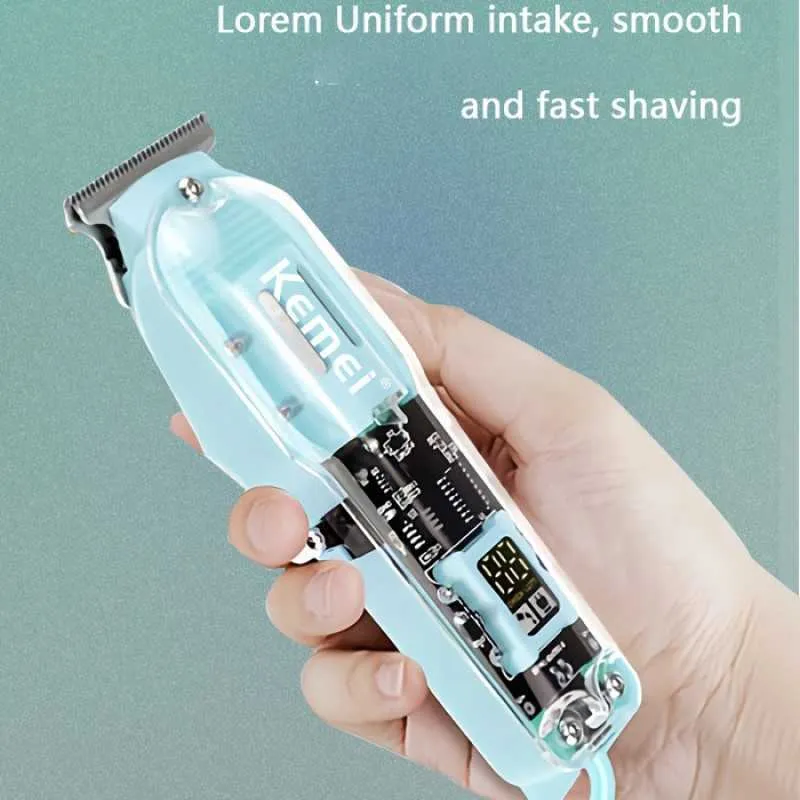 Tondeuse à Cheveux Rechargeable Kemei KM-264 Et Rasoir KM-T95 Pour Homme - Noir, Sans Fil, électrique