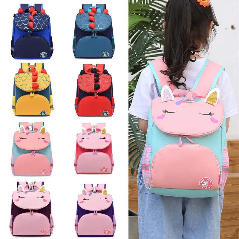 Zaini Scuola materna Borsa da scuola per bambini Cartone animato Dinosauro Stile unicorno Zaino Scuola Uso quotidiano Zainetto 230712