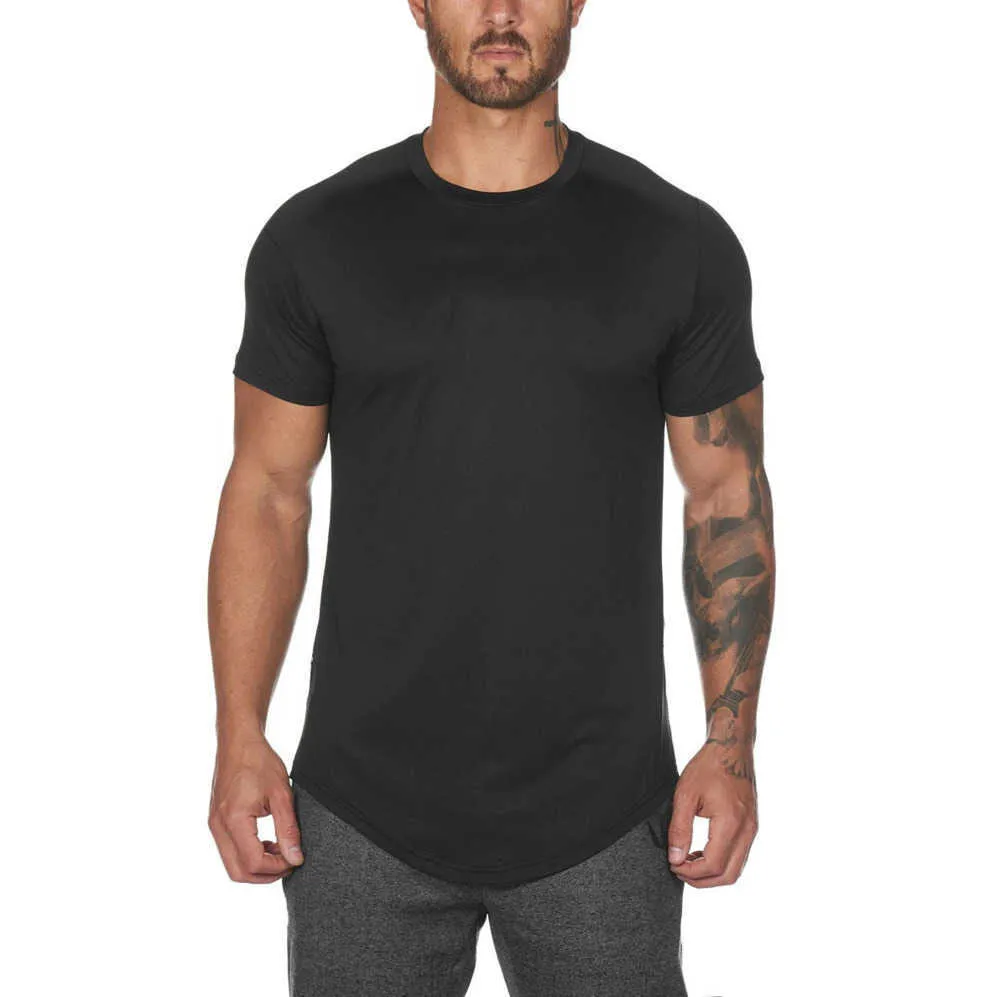 T-shirt sportiva da uomo Lululus Europa e Stati Uniti allenamento fitness ad asciugatura rapida elastico ampio traspirante a maniche corte modellante Abiti da yoga Stile casual