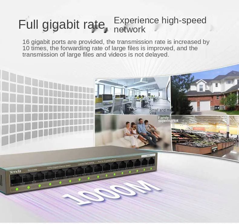 16 Port Gigabit Switch 10 100 1000 Mbps Ethernet Hub Desktop Network Switch Full Half Duplex TEG1016M From Jiao10 41.82 DHgate.Com