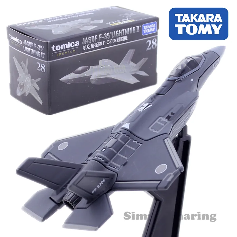 Vliegtuigen Modle Tomy Tomica Premium 28 JASDF F-35A Fighter Japan Vliegtuigen Jet 1 164 Voertuig Diecast Metal Model Toys 230711