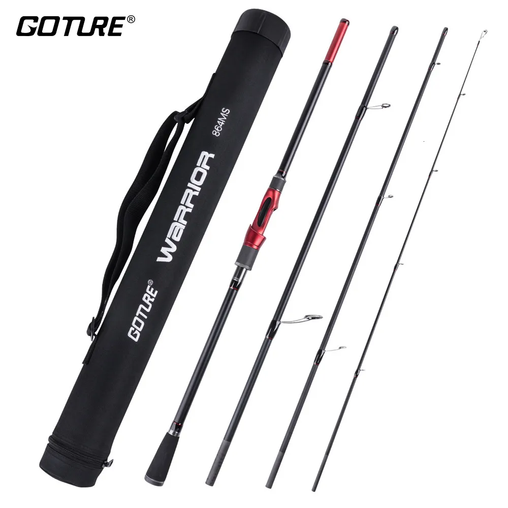 Boat Fishing Rods Goture 4 Section Portable Travel Fishing Rod 2.7