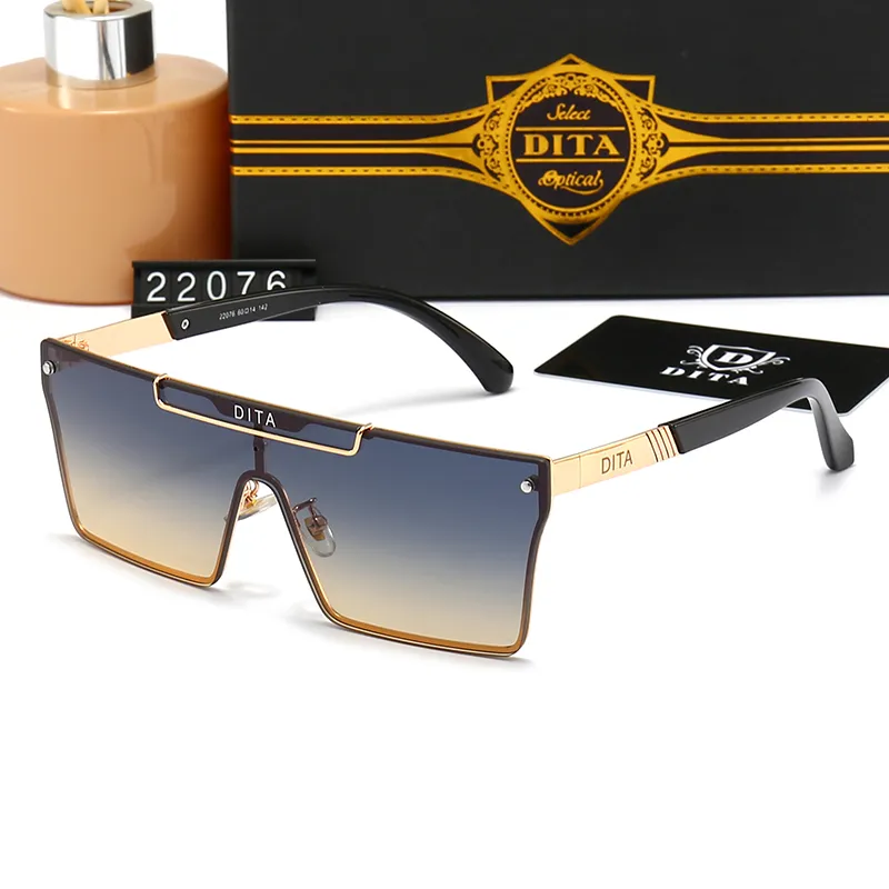 23ss Designer sunglasses for womens mens sunglass luxury sun glasses men  polarized UV400 fashion metal frame outdoor beach sunglasses 22076 with box