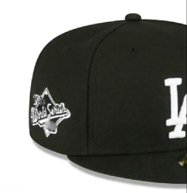 2024 męskie baseball dopasowane czapki klasyczny czarny kolor hip -hop Los Angeles Sport Pełny zamknięte la Caps Chapeau 1995 Stitch Heart