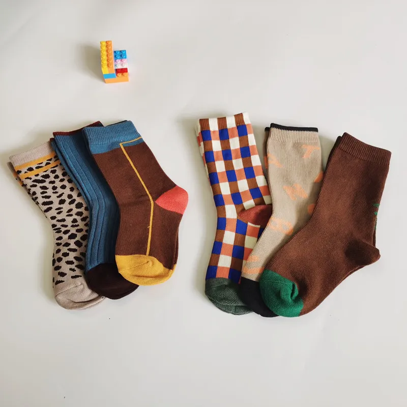 Calcetines para niños 6 pares / lote 1 9Yrs Bebé para niñas Algodón Lindo nacido Infant Boy Toddler Ropa Accesorios 230711