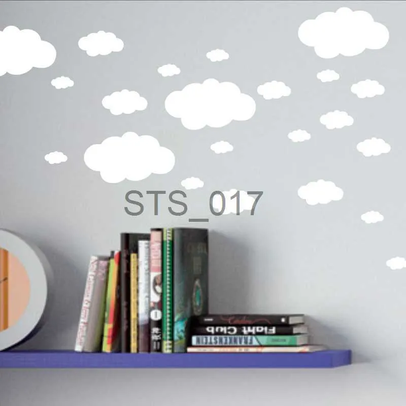 Andere decoratieve stickers Set van 22 x WOLKEN wolk sticker sticker vinyl muur kunst kinderkamer kinderkamer kinderkamer 20 Kleur Kiezen x0712