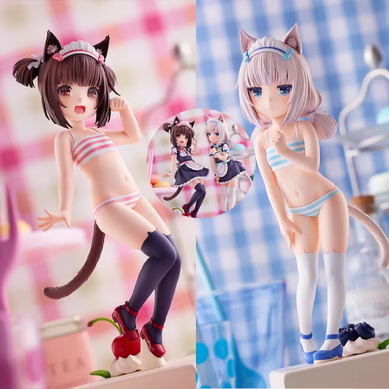 Film Jeux Japonais Anime Figure NEKOPARA ChocolaVanilla Jolie Kitty Style PVC Action Figure Kawaii Collection Modèle Jouets Ornements Cadeau