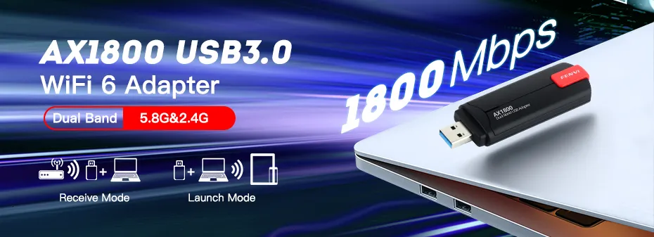 Usb 5g 5g Usb Wifi Adapter 1800Mbps WiFi 6 USB Adapter 5G 2 4GHz USB3 0 Wi Fi ...