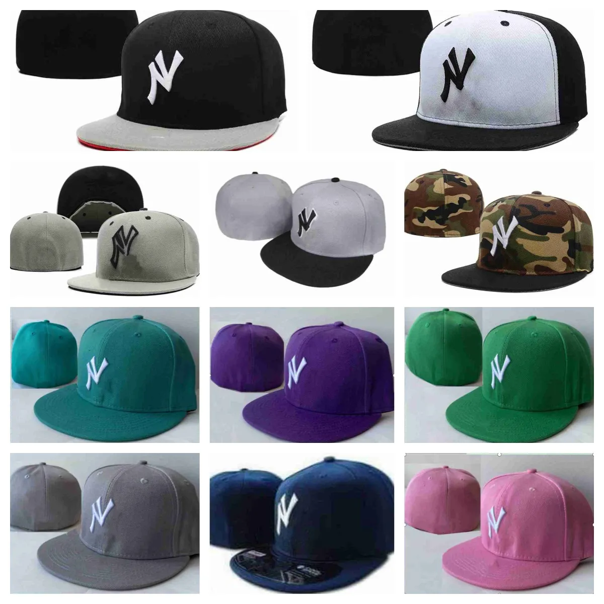 2023 Najnowszy projektant dopasowanych czapek Rozmiar Flat Hat Baseball Fit Flat Hat Hafdery ERA Cap Regulowane czapki koszykówki Sport Hip Hop Valuies Sites 7-8