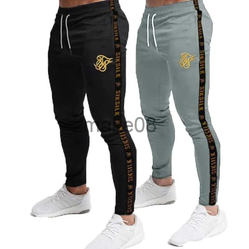 Pantalons pour hommes Joggers pour hommes Pantalons de survêtement Sik Silk Fitness Pantalons élastiques Hip Hop Skinny Survêtement Siksilk Pant Hommes Casual Pantalon de survêtement en soie J230712