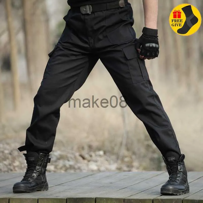 Men's Pants Black Military Tactical Cargo Pants Men Army Tactical Sweatpants Men's Working Pants Overalls Casual Trouser Pantalon Homme CS J230712