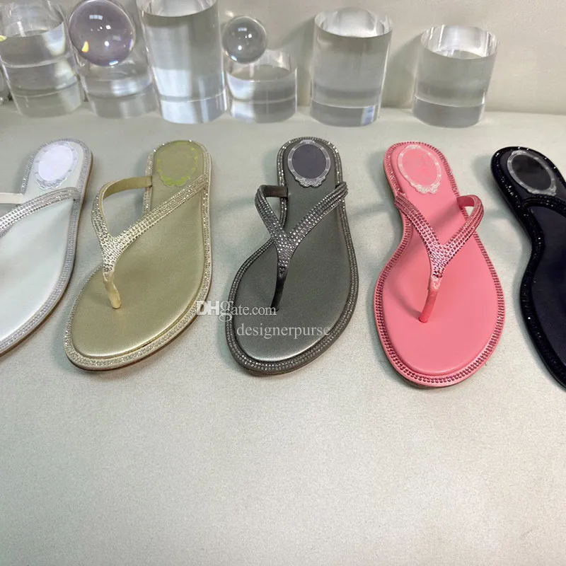 Luxury slippers DIANA Sunset SANDALS high quality sandals famous designer women Crystal slides women shoes rc sandal designer flip flops flat heel lady casual shoes