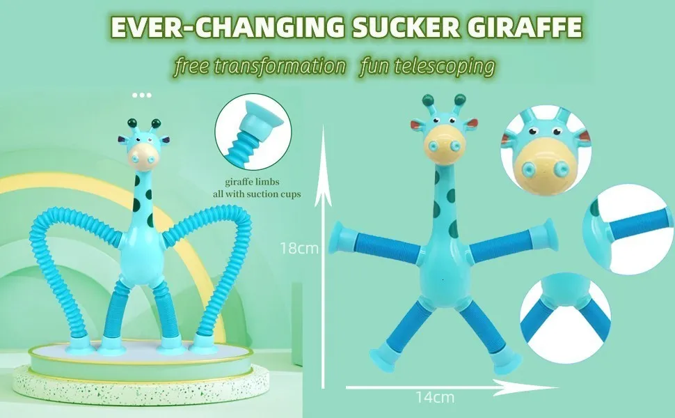 Telescopic Suction Cup Giraffe Toy