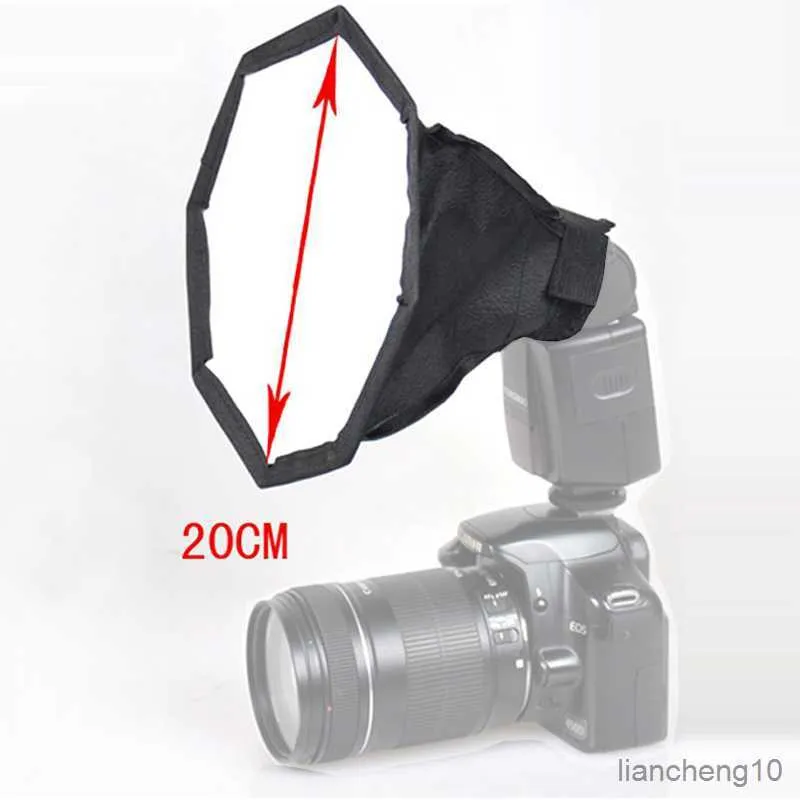 Diffusori Flash 20 cm Mini Softbox Diffusore Flash Octagon Soft Box per Canon per Nikon Speedlite 430EX 580EX 600EX SB900 SB800 SB700 R230712