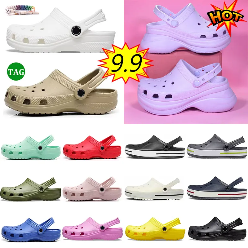 Sandálias de designer de entupimento de croc slippers slides fivela clássica masculina tripla preta branca vermelha cáqui rosa bule bule shoes à prova d'água Hospital de enfermagem tamanho 36-44