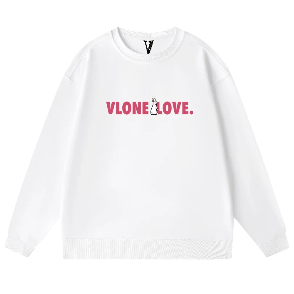 Neuer Kapuzenpullover VLONE Herrenpullover Rundhalspullover Lässige Top-Mode Lose Kleidung Langarm Damen-Bottom-Shirt Jugend Vielseitiger Paarpullover