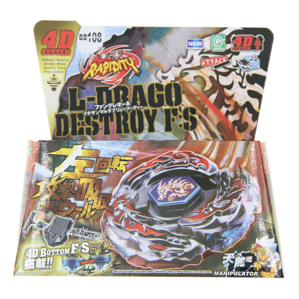 4D Beyblades Toupie Burst Beyblade Spinning Top Metal Flight Big Bang 4D System med Launcher Toys for Kid Gift