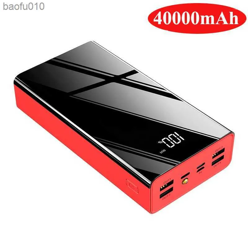 40000mAh パワーバンクポータブル充電器外部バッテリーパック Powerbank 40000 mAh iPhone 12 Pro Huawei Samsung Xiaomi Poverbank L230712