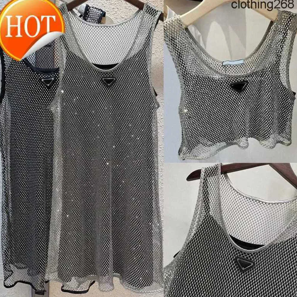 Mouwloze Dames Jurk Uitgeholde Zwart Satijn Sling Jurk Strass Glanzende Holle Vest Jurken 2 Stuks Set Denim Beha Tops maat S-L32